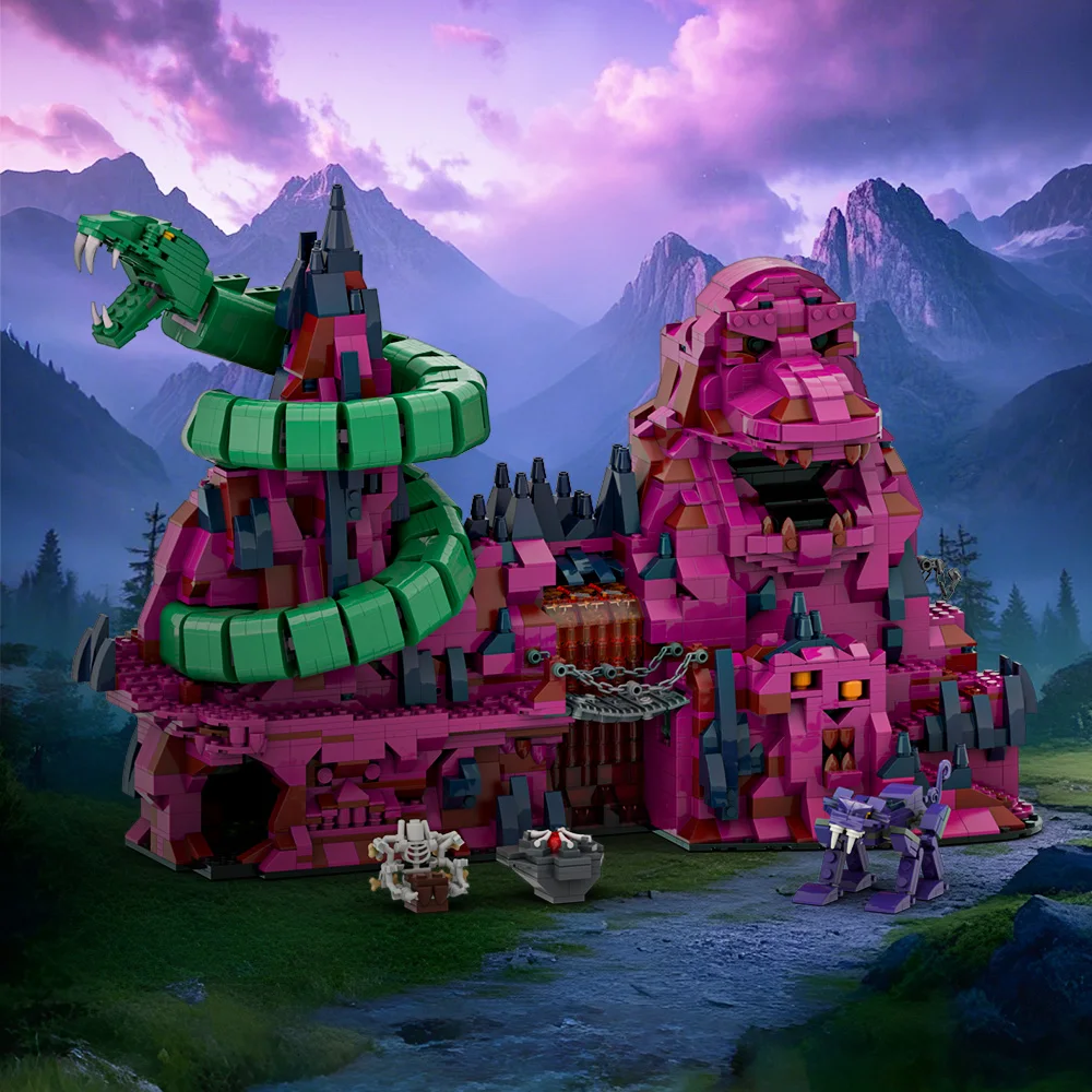 

Gobricks MOC Змея Гора Кирпичи Модель Змея Гора Ужас Архитектура Строительные Блоки Сборка Игрушки Детские Подарки На День Рождения