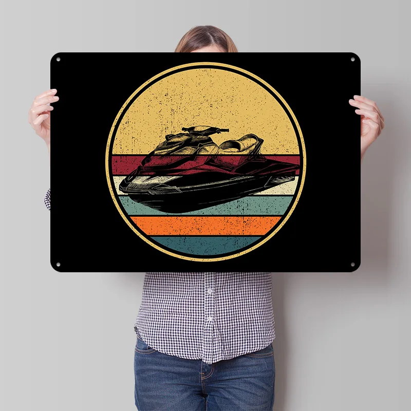 Jet Ski Metal Poster Perfect Gift for Fans Lovers Customized Wall Art Metal Sign for Vintage Decor Room Home Decorations Items