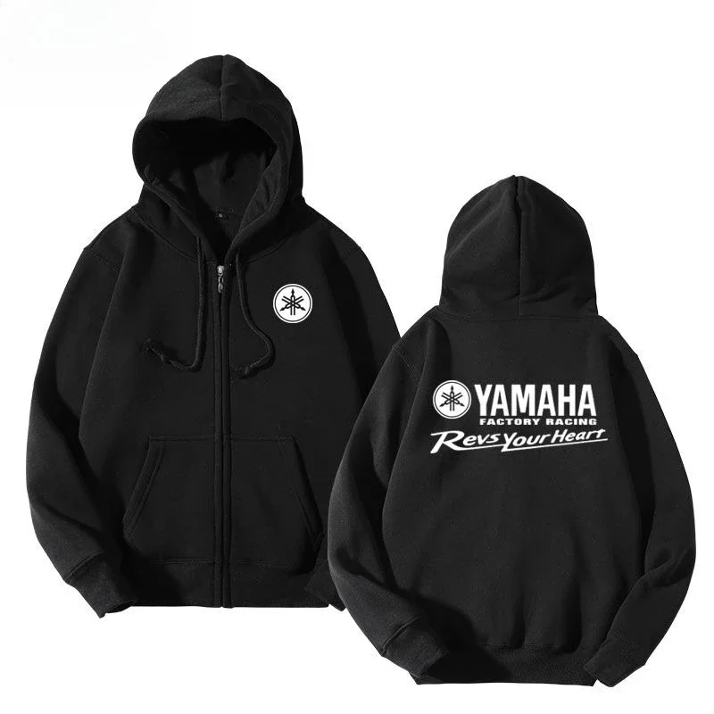 ياماها حقيقية دراجة نارية سباق سترة الخريف جديد للجنسين كامل البريدي الحرارية كبيرة الحجم سترة رياضية للرجال والنساء #3