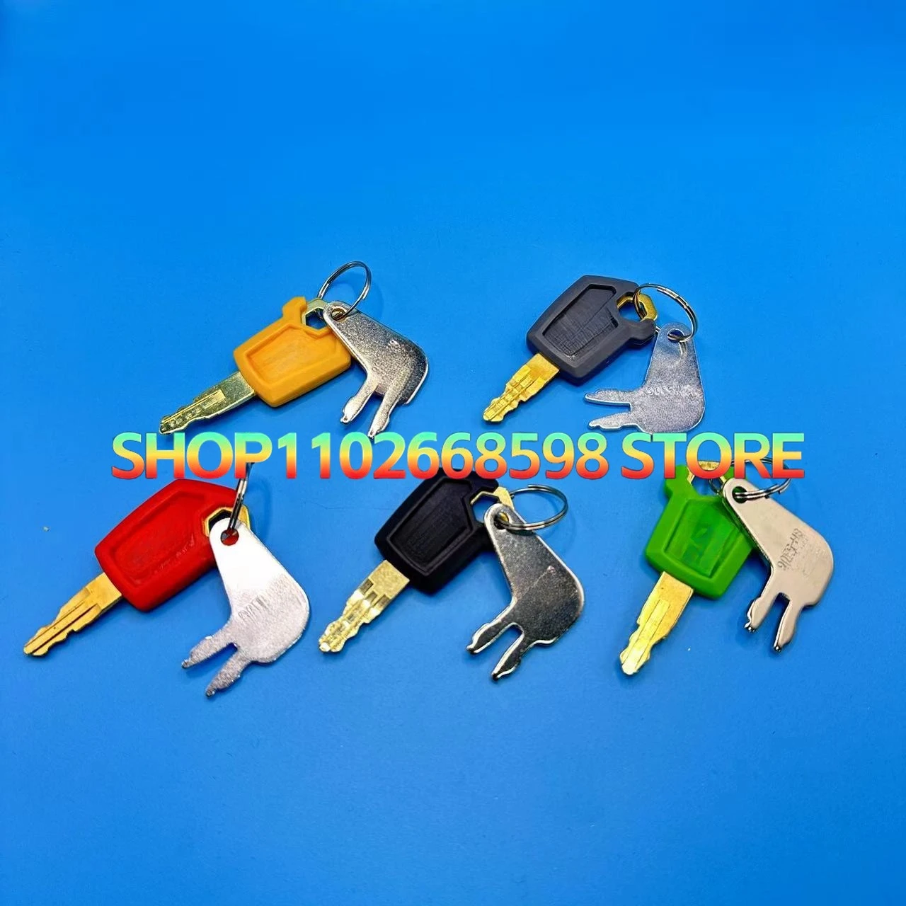 8H5306 Black & Gold 2PCS Key For 8H-5306 5P8500 Heavy Equipment Ignition Loader Dozer Metal & Plastic High Quality 8398