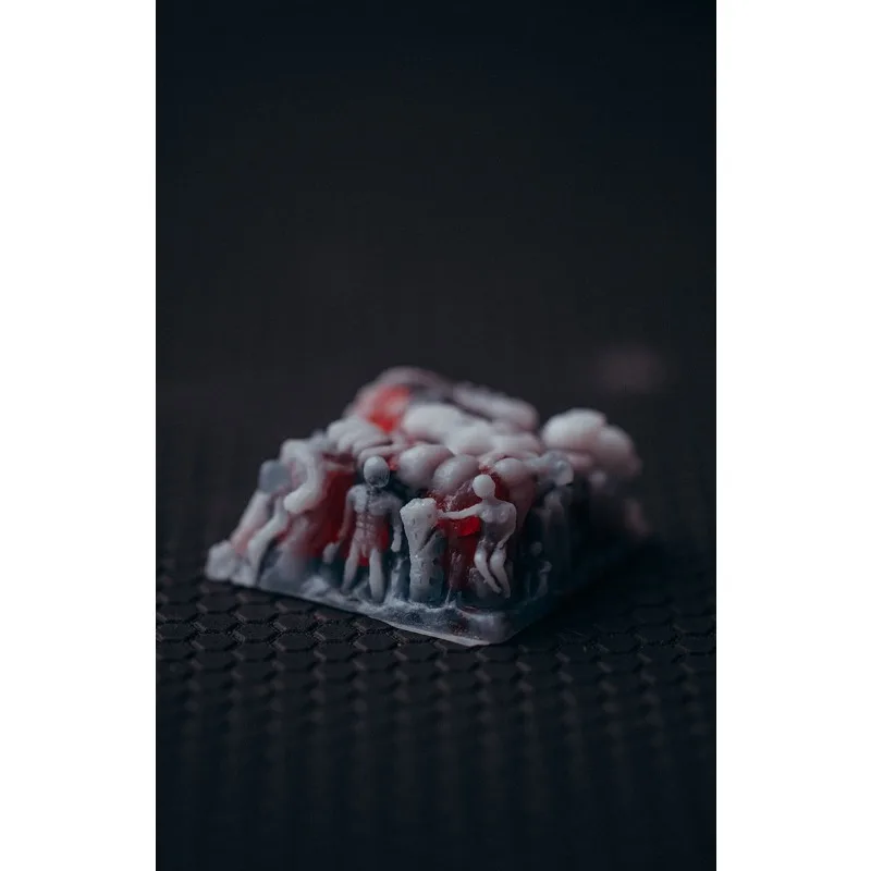 Gameboy Custom Skeleton Resin Keycaps for Mechanical Keyboards with Crosspost Axis Personality Death's Head Keycap Gift view 3