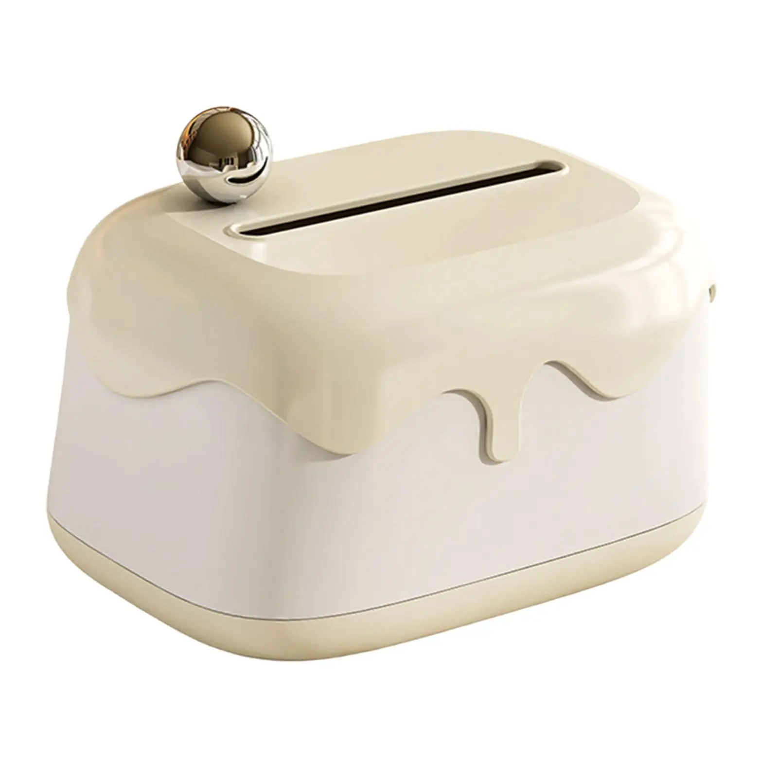Tissue Box, Tissue Box Holder, Paper Towel, with Bottom Spring Tissue Dispenser, Organizer for Kitchen Room Car Vanity