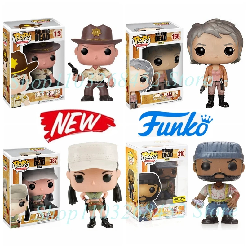 2024 New Funko Pop the Walking Dead Amc Rick Grimes 13# Carol 153# Tyreese 310# Rosita 387# Vinyl Figure Collection Model Toys