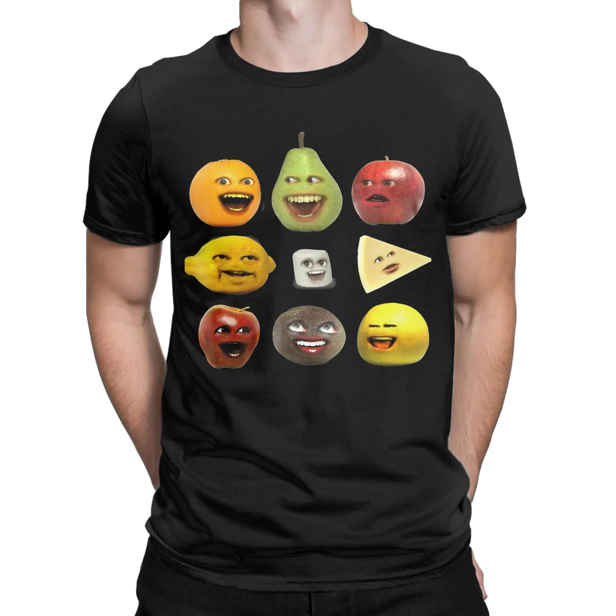 Annoying Orange And T Shirt for Men Women Pure Cotton Funny T-Shirts Round Collar  Tees Short Sleeve Clothing Plus Size