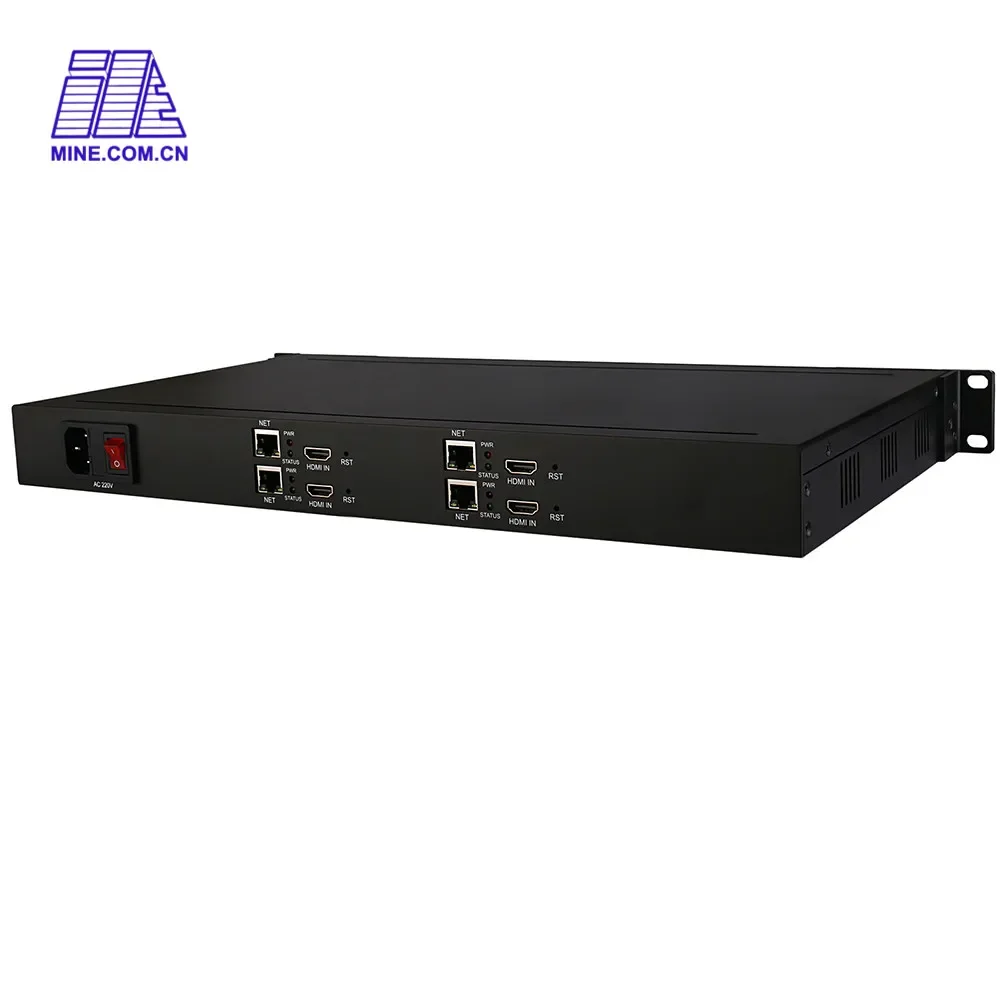 Rack Mounted 4 Channel HDMI Encoder H.264 to RTMP RTSP UDP HLS Streaming Encoder