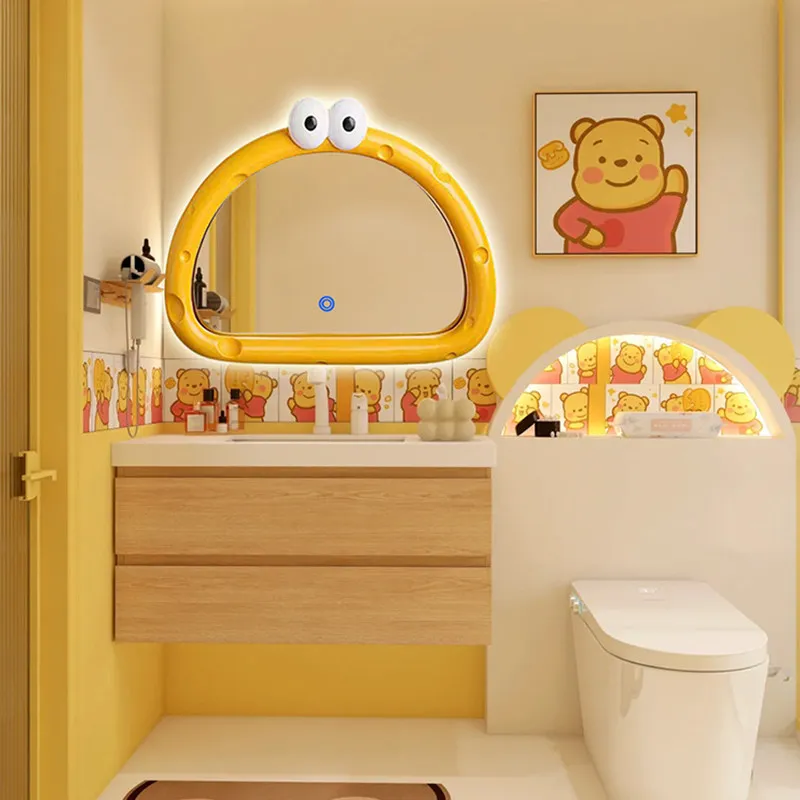 Cute Modern Mirror Bathroom Decoration Art Vanity Shower Aesthetic Irregular Makeup Mirror Hanging Funky Spiegels Home Products