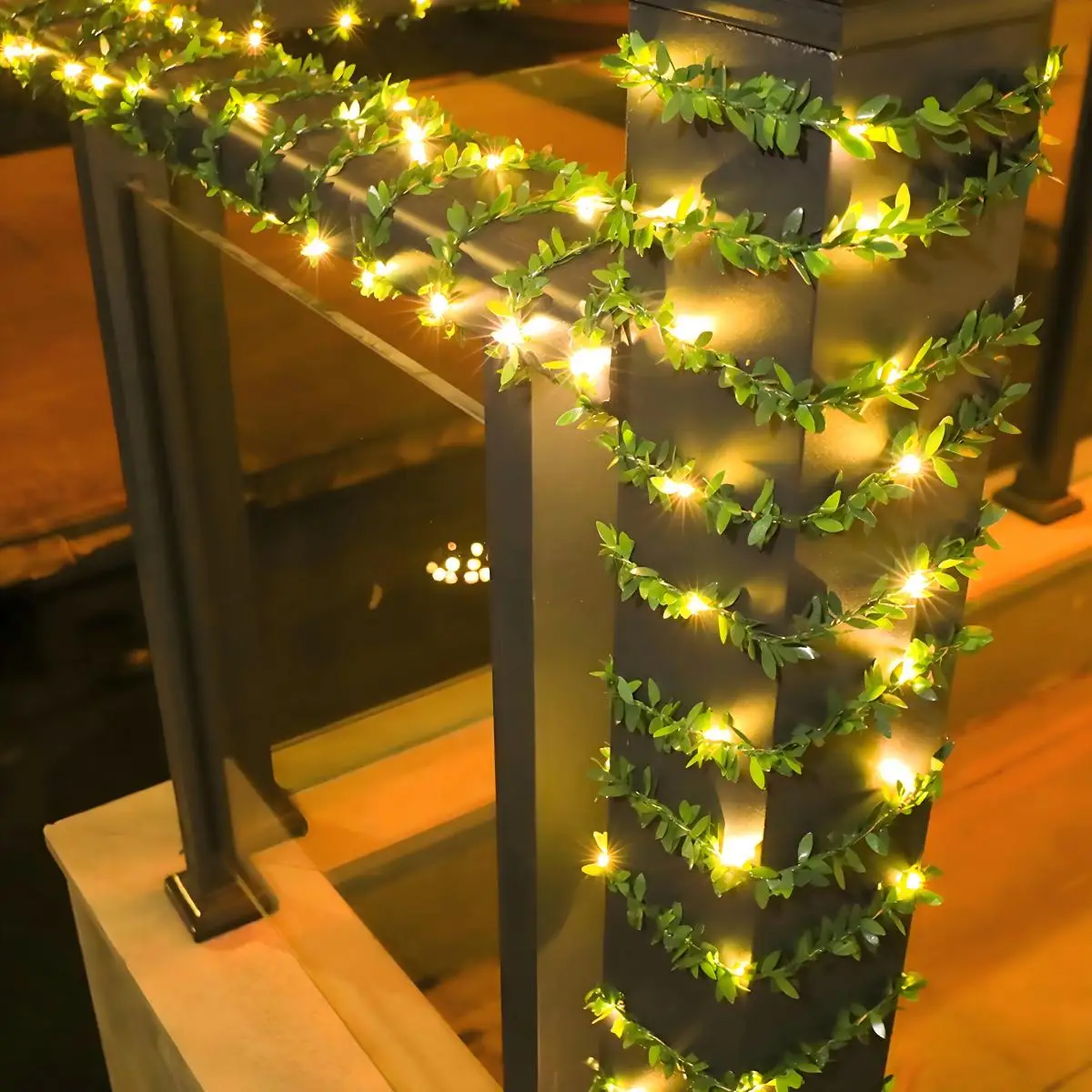 

Christmas Decoration, Artificial Garland Ivy Vine Led String Lights - Suitable for Holiday DIY Handmade Decoration, Battery Powered