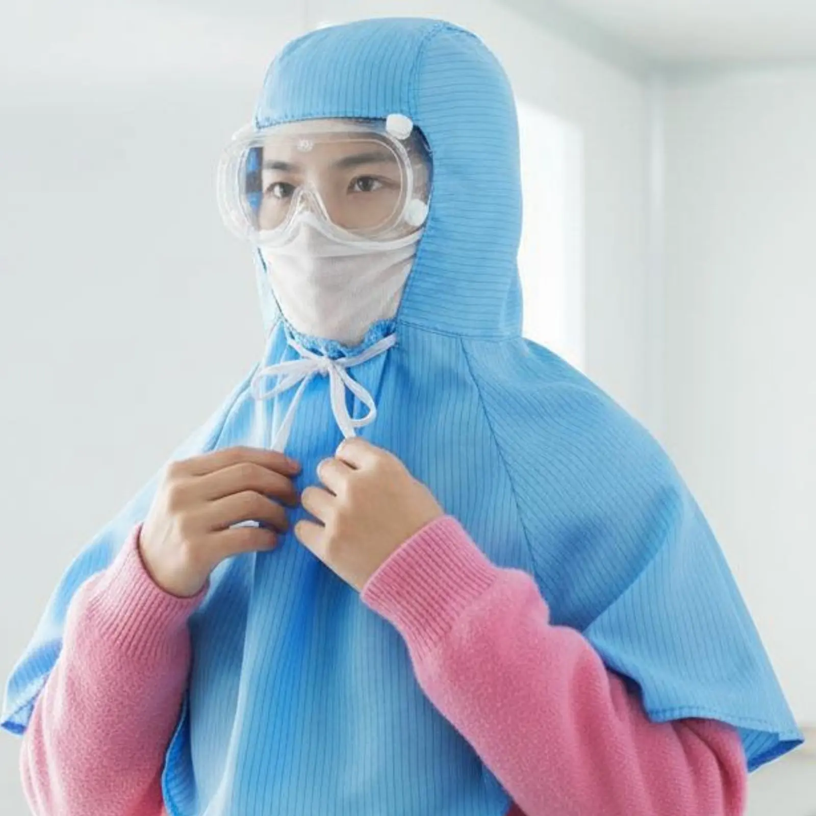 

Anti-Static Hood Breathable Particle-Resistant Cape Hat Cleanroom Hood Machine Launderable Safeguarding Head Cover Long-Lasting