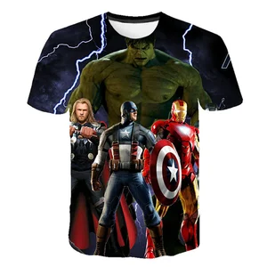 Superhelden-Kinder-T-Shirt, Spiderman, Hulk, Captain America, Sonic, Kinderkleidung 12 Hauptverkäufe Sonic Children's Clothing - №11