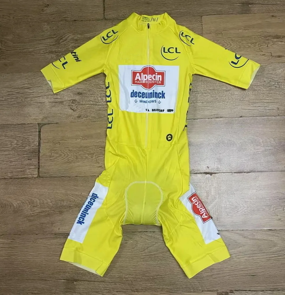 

Комбинезон LASER CUT 2025 ALPECIN Deceuninck TEAM TDF ЖЕЛТЫЙ боди КОРОТКИЙ велосипедный трикотаж Одежда для велосипеда Maillot Ropa Ciclismo
