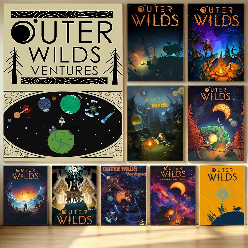 game Outer Wilds Poster Poster HD  Printing Soothing and Cream Style Home Decor for the Living Room cafes Gift Giving