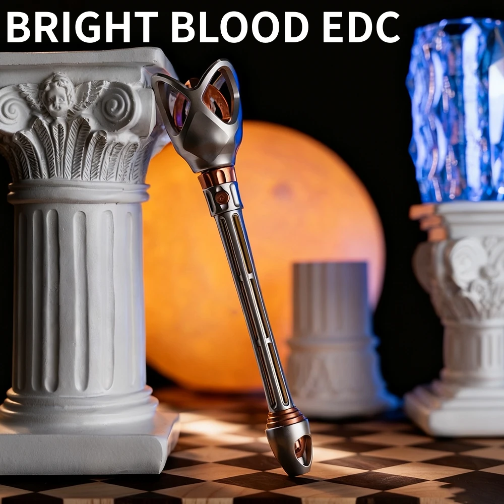 HELDERE BLOED EDC Constantijn Scepter Fidget Spinner Rvs Fidget Speelgoed Voor Volwassenen Originele Ontwerpen Gyro Zirkonium