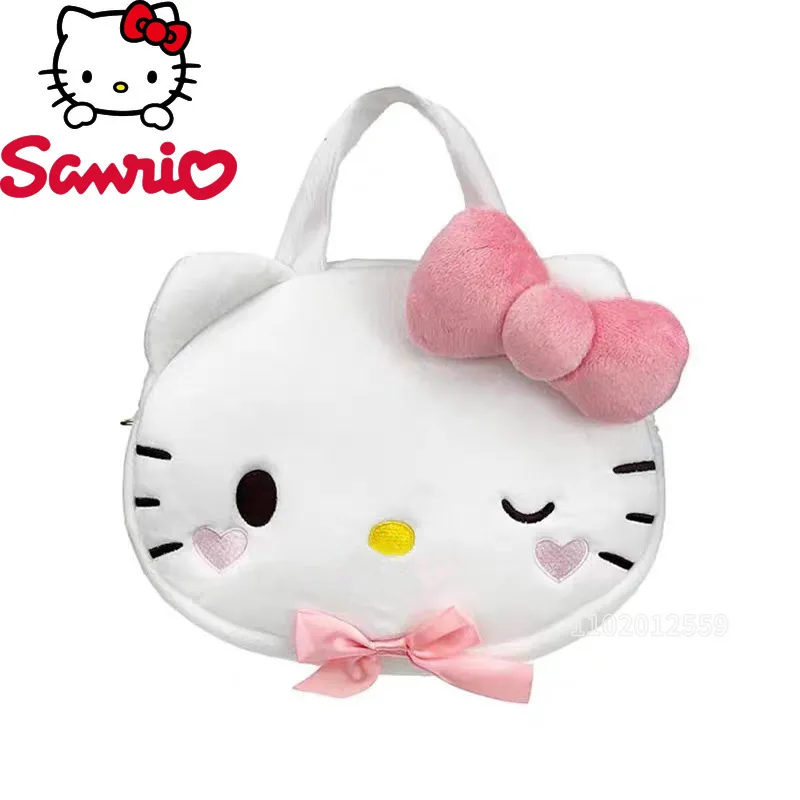 

Sanrio Hello Kitty's new plush handbag luxury brand fashion trend women's single shoulder crossbody bag cartoon 3D women's bag