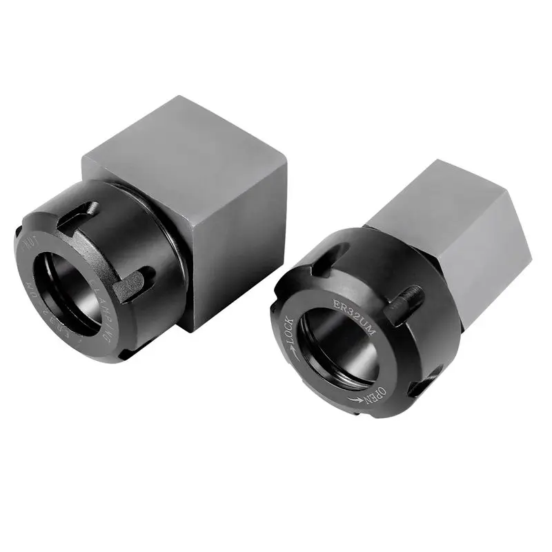 B17B ER32 Collet Chucks Block Set Of 2 Square And Hex Workholding Holder For CNC Lathe Engraving Machine