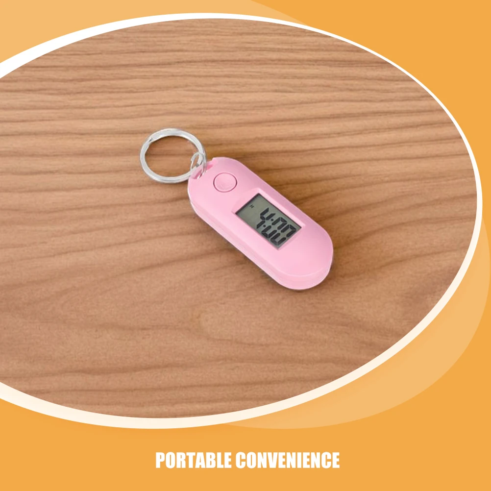 Mini montre porte-clés numérique lumineuse, Portable, fonctionnement silencieux, fonction Simple pour enfants étudiants, temps Compact en plein air, 2 pièces