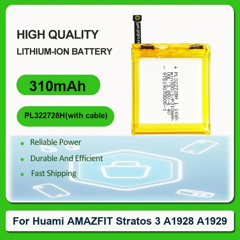 Battery For Huami AMAZFIT Stratos 3 A1928 A1929 GTR 4 47mm A2165 A2166
