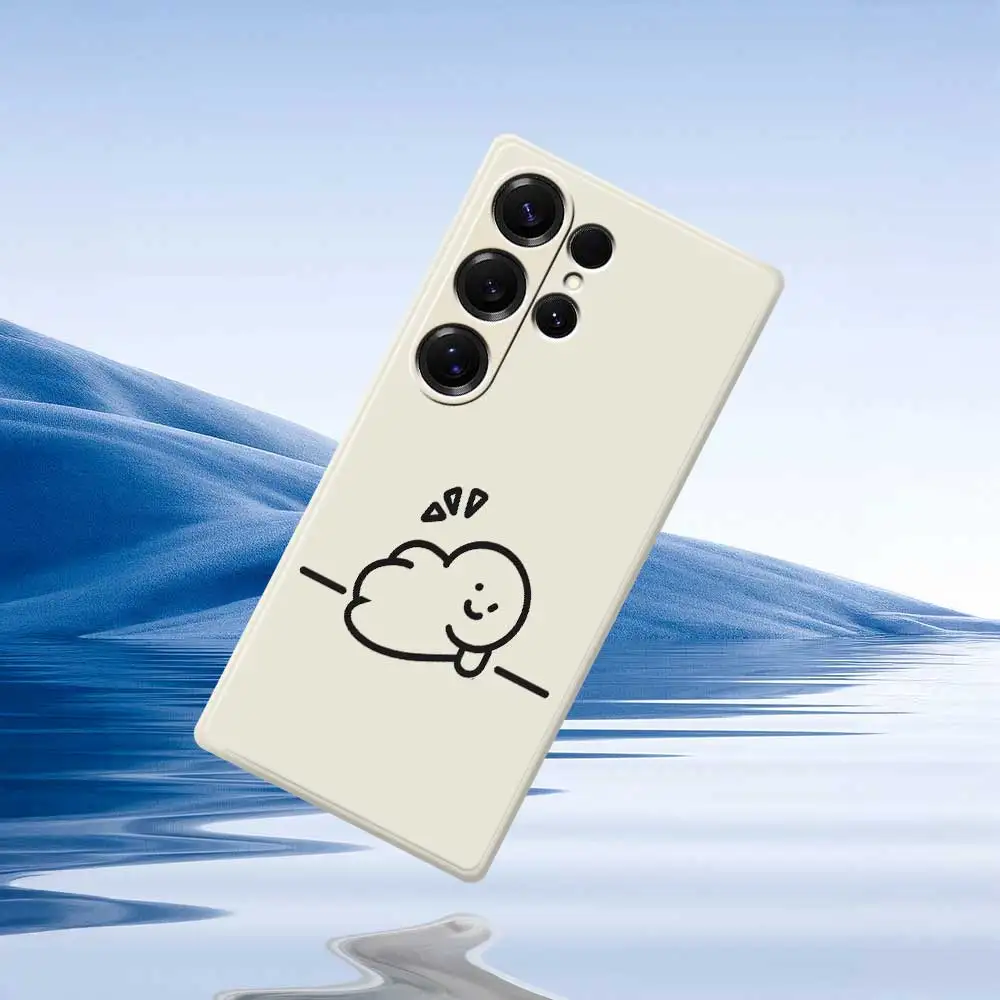 Custodia per telefono semplice cartone animato per Samsung Galaxy S25 S24 S23 S22 S21 S20 Ultra Plus S24FE S23 FE S21 FE S20 S10 Plus Cover in silicone