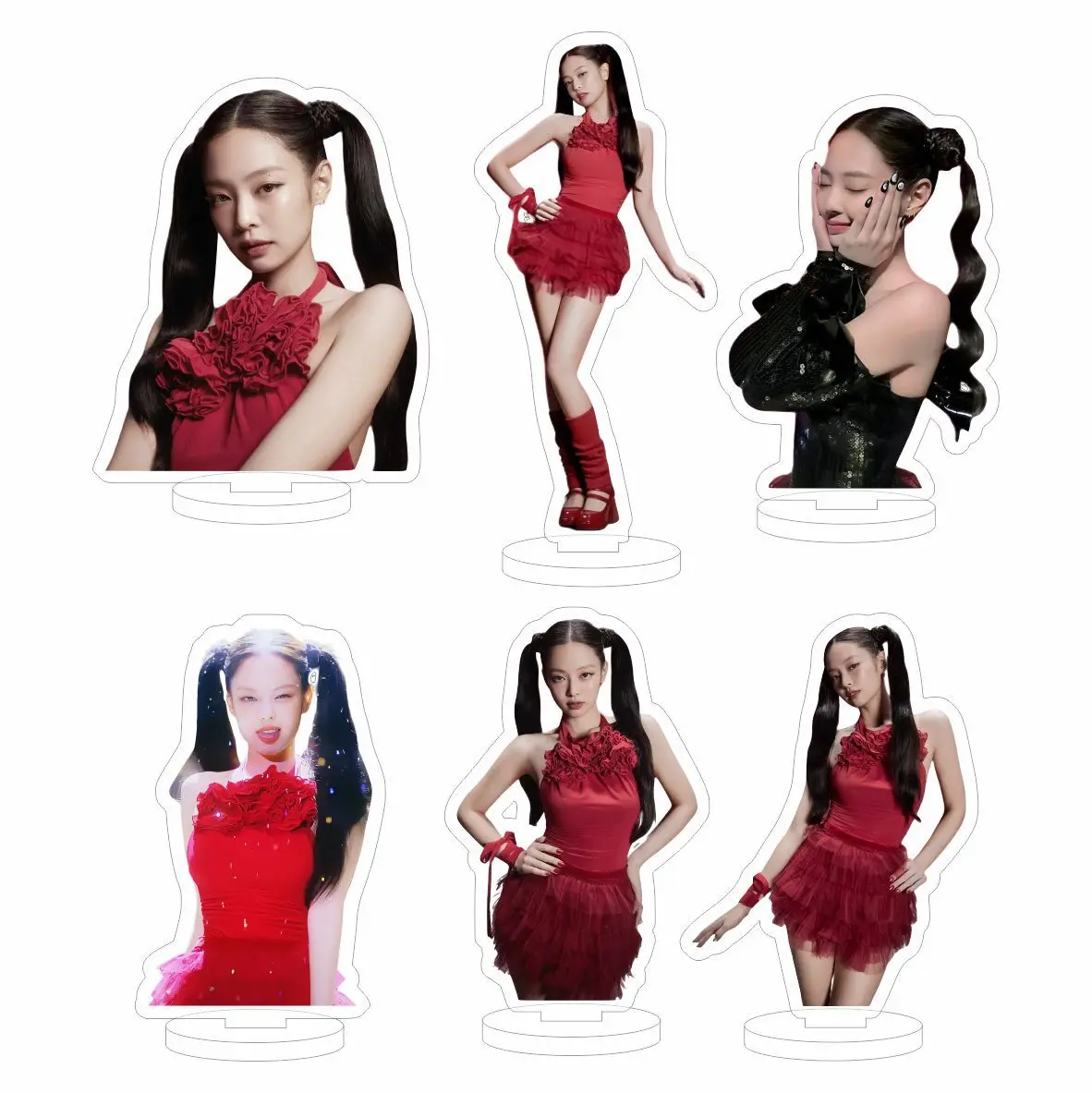 

JENNIE Solo Kpop Idol Acrylic Keychain Stand Album Ruby Stand Figure Jane Star Pendant Fans Standee Model Plate New Decoration