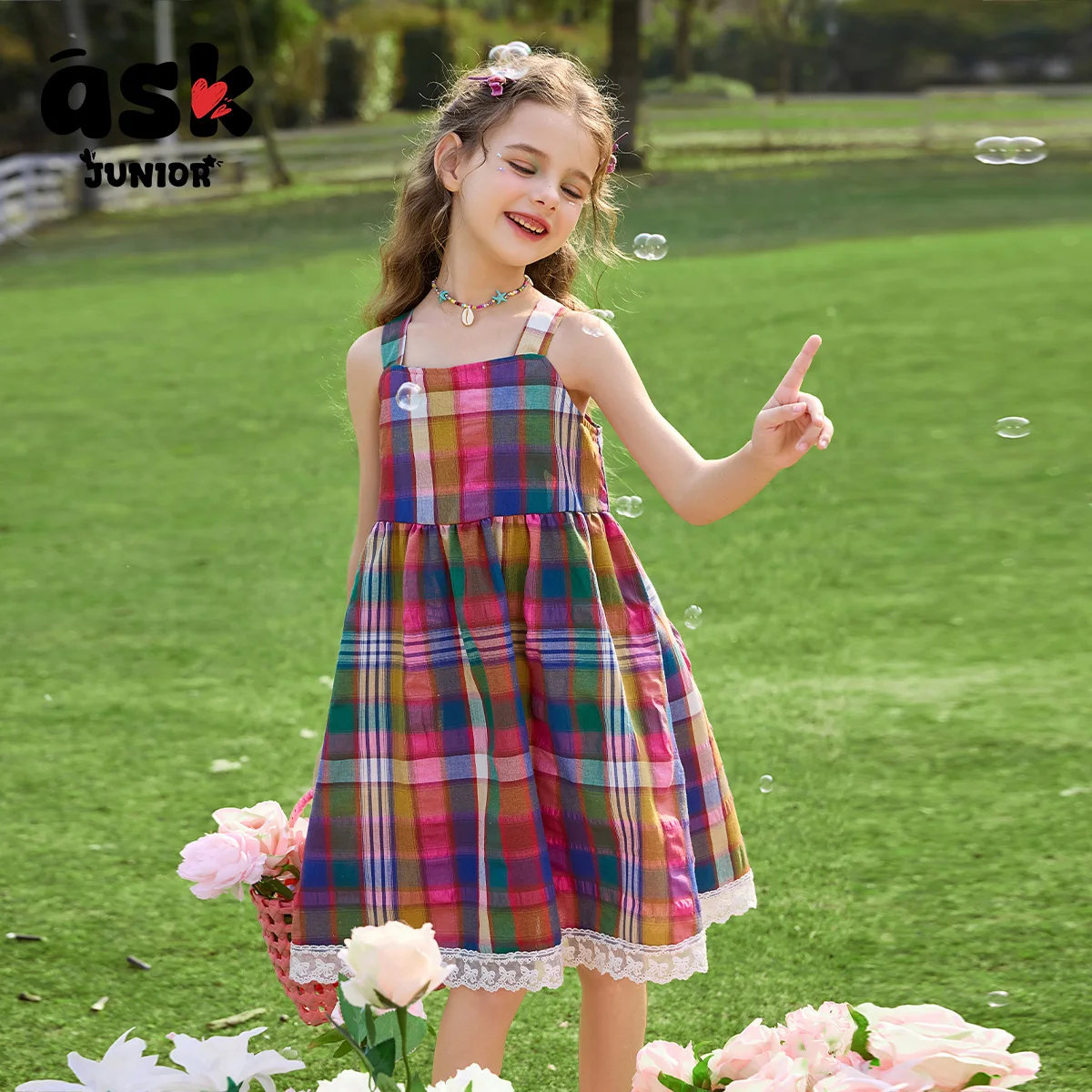 طرح الأطفال الصغار الصيف الفتيات كبيرة الأطفال كتلة اللون الربط طوق الدانتيل حافة بلا أكمام اللباس #3