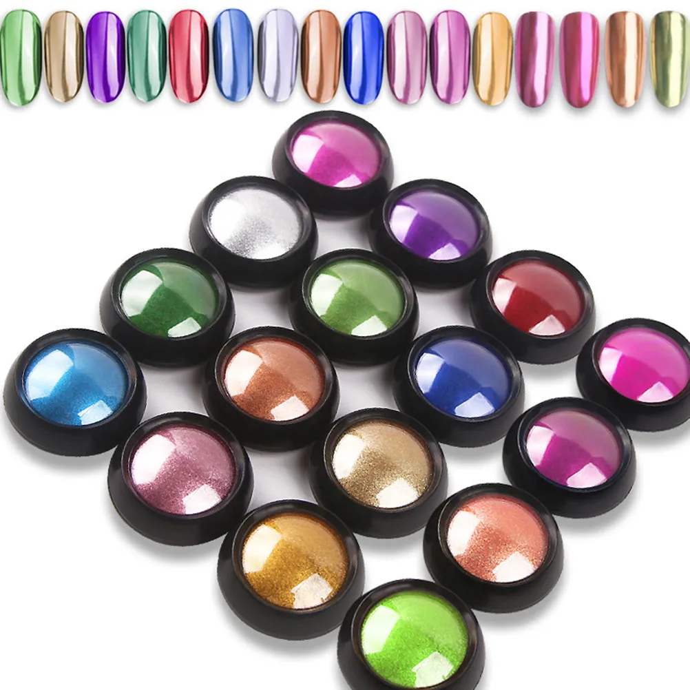 

Набор из 12 титановых зеркальных пудр для ногтей: суперяркие оптические металлические блестки-пигменты для создания эффекта сияния и глиттера в нейл-арте
