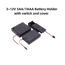 3V~12v AA/AAA Battery Holder/Box In Series With Cover Switch And PH2.0/XH2.54/SM/DuPont Male/Female/DC5521 Plug Connector
