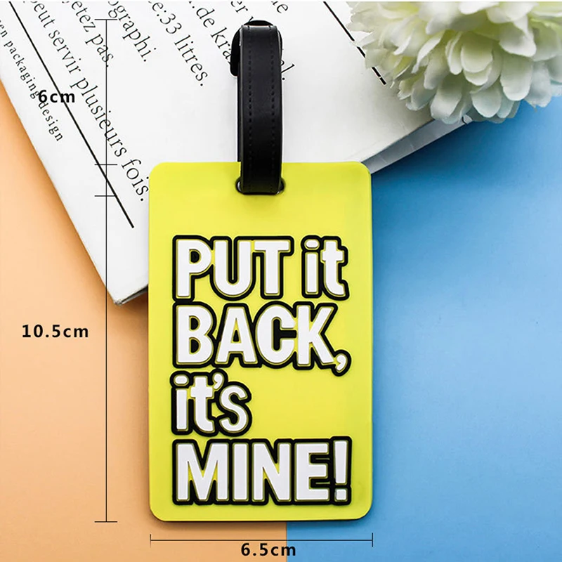 1Pc Bag Travel Accessories Creative Letter Luggage English Tags Suitcase Silicon Portable Travel Label