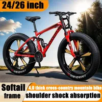 26 inch MTB 4.0 wide tire snow beach bike Full Suspension Fatbike large tire Cross Country Bicycle 30 speed Downhill bicicleta