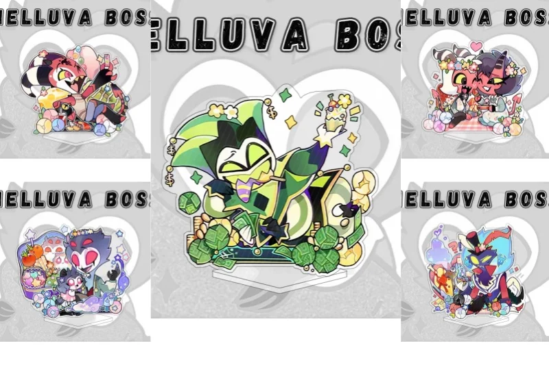 Adult Animation Helluva Boss Blitzo Moxxie Millie Loona Stella  Stolas 10cm Mini Acrylic Stand Desktop ornament Christmas Gifts