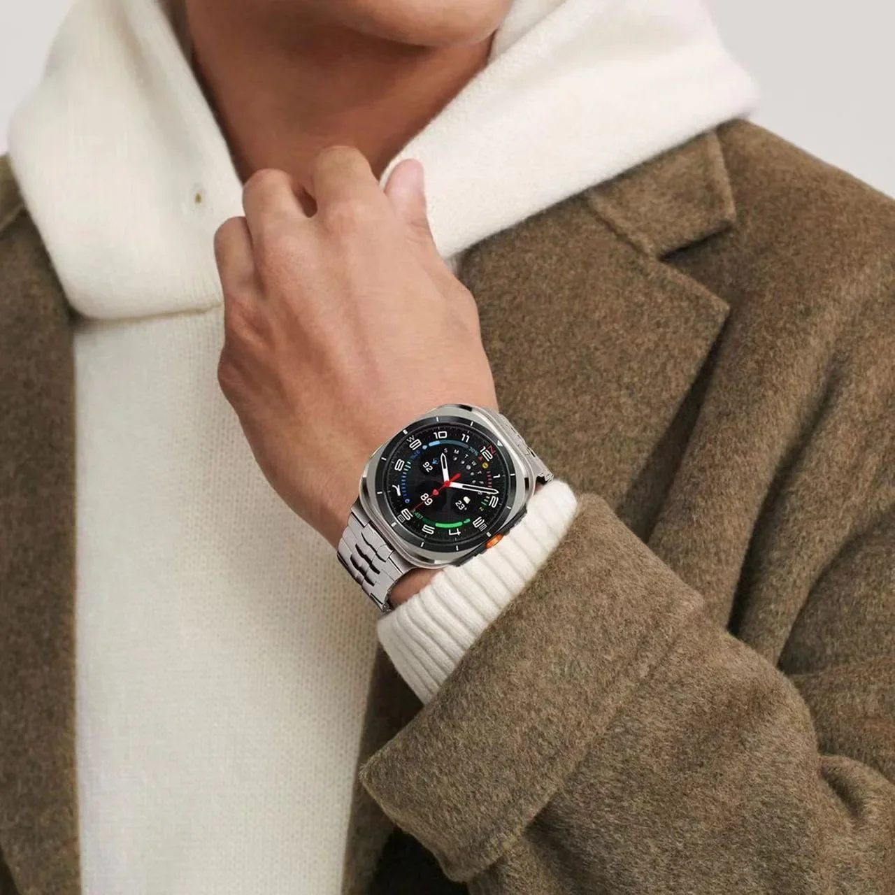 Metalowy pasek bez szczeliny do Samsung Galaxy Watch 8-7 Ultra Luksusowa bransoletka ze stali nierdzewnej Pasek na nadgarstek do Galaxy Watch Ultra 47mm