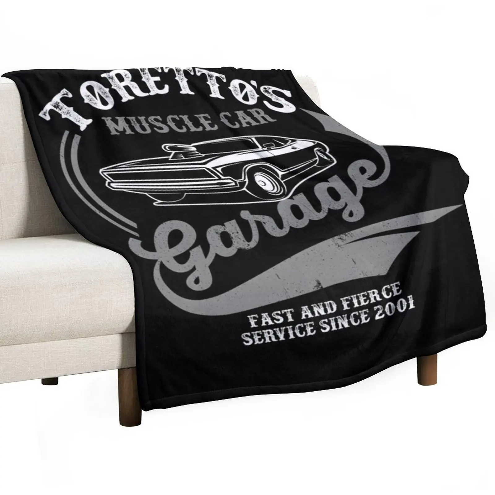 Toretto&x27;s Muscle Car Garage Classic \t\t Throw Blanket Comforter For Decorative Sofa Luxury Furry Blankets