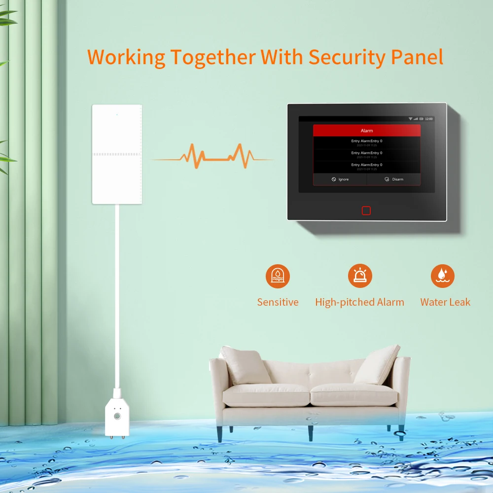 Staniot Alarm System for Home Burglar Security 7inch WiFi 4G Wireless Tuya Smart App Control Works Alexa With Water Leak Sensor