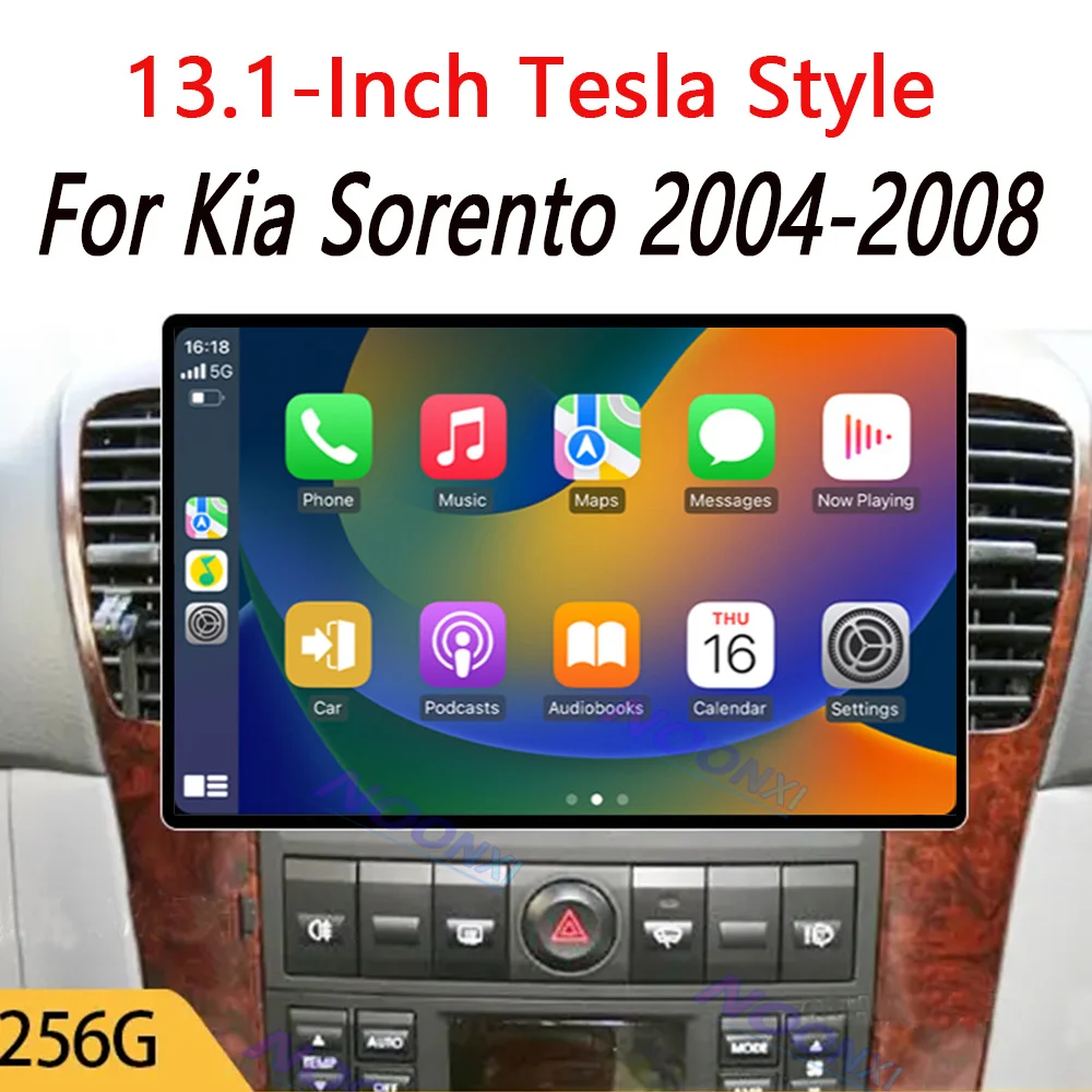 For Kia Sorento 2004-2008 All In One Car Radio 2 K Screen 1920x1200 RES Intelligent Android 13 System GPS Carplay 13.1 inch