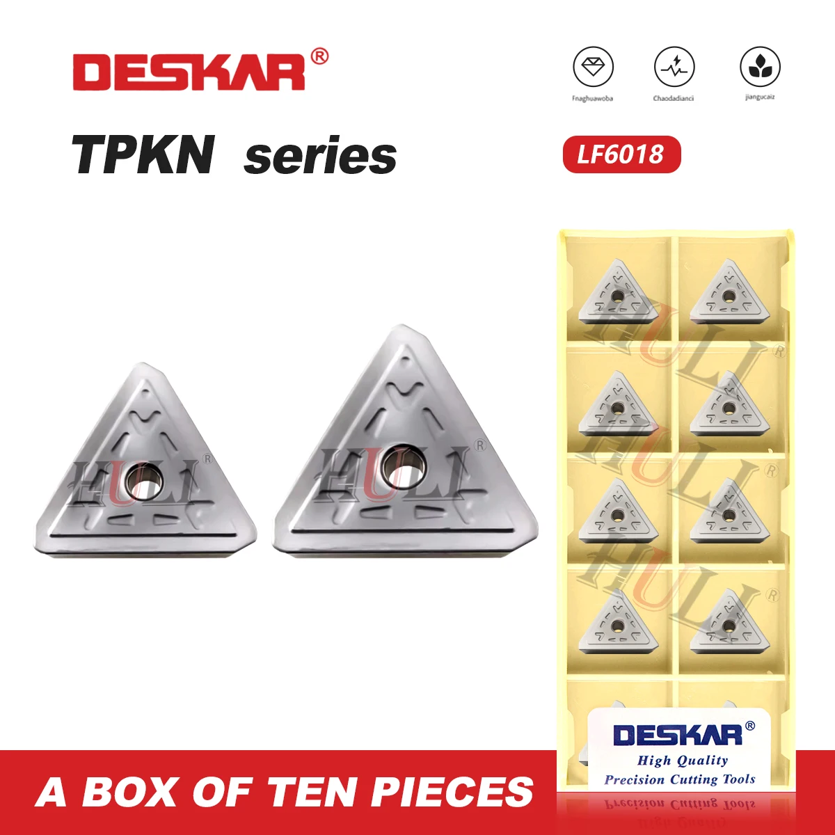 

DESKAR CNC lathe 100% Original TPKN1603PDTR/TPKN2204PDTR LF6018 Used For Processing Stainless Steel Cutting Tools Milling Blade