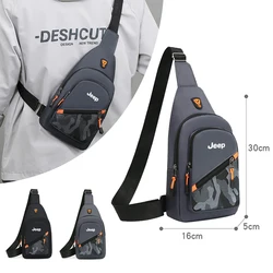 New Car Emblems Men Chest Bag Handbags Waist Bag Crossbody Bag Headphone Cable For Jeep Renegade Wrangler Compass JL JK Cherokee