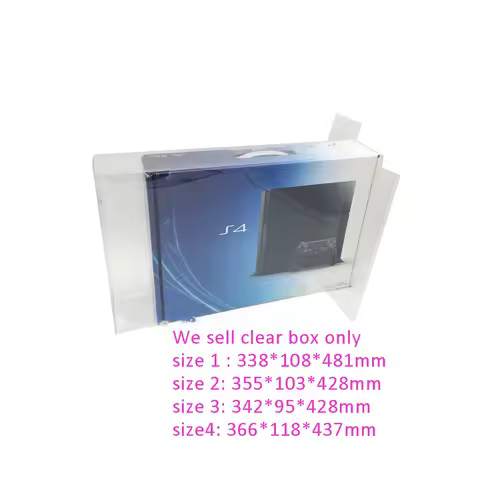 Transparent PET protective cover For PS4 1100 1200 2000 Japan USA version game storage display box Collection case