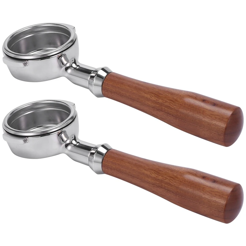 

2X 58Mm Stainless Steel Coffee Machine E61 No Base Filter Bracket Coffee Bottomless Handle Coffee Spoon Wooden Handle CNIM Hot