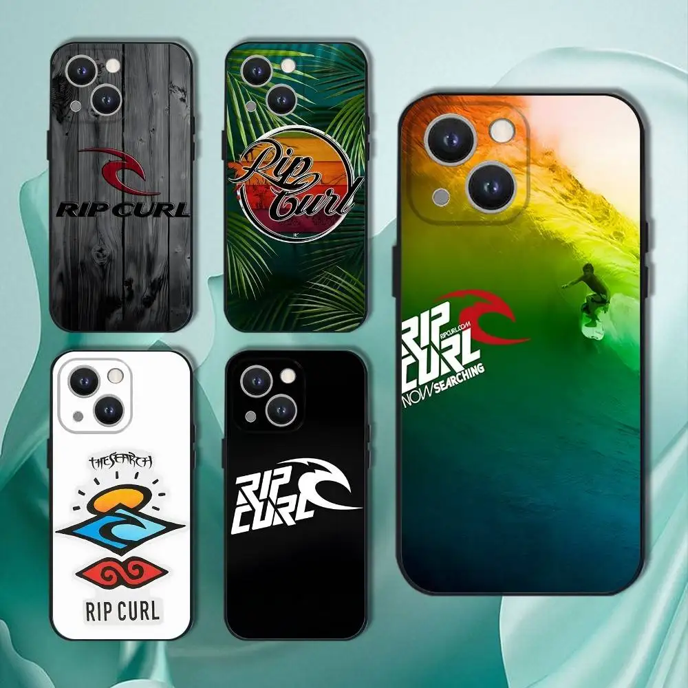 

Blue Water Surf Beach Rips Curls Phone Case For iPhone 16,15,14,13,12,11,Pro,XS,Max,XR,Plus,E,SE4,Mini Black Soft Cover