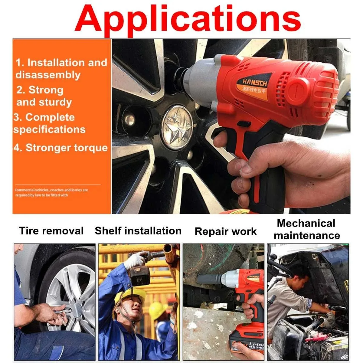 전문 4/6/8/10 임팩트 소켓 렌치 어댑터 세트 1/4 3/8 1/2 3/4 인치 스퀘... - 5