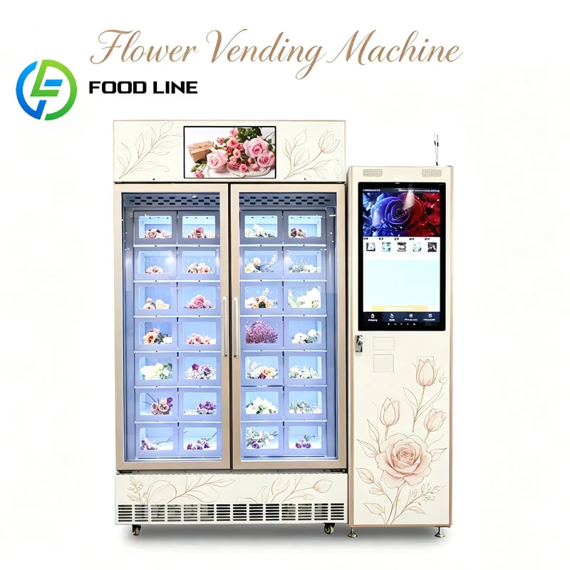 Flower Vending Machine Fresh Bouquet Self Service Refrigerated Floral Retail Locker Customized