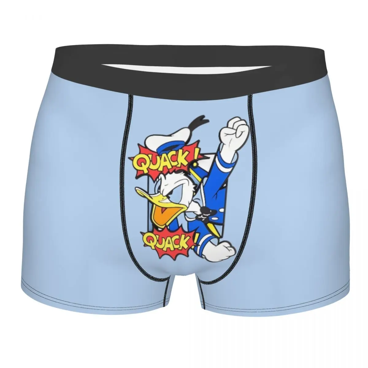 

Мужское модное нижнее белье «Дональд Дак», забавные трусы-боксеры с героями мультфильмов, дышащие шорты, трусы, трусы