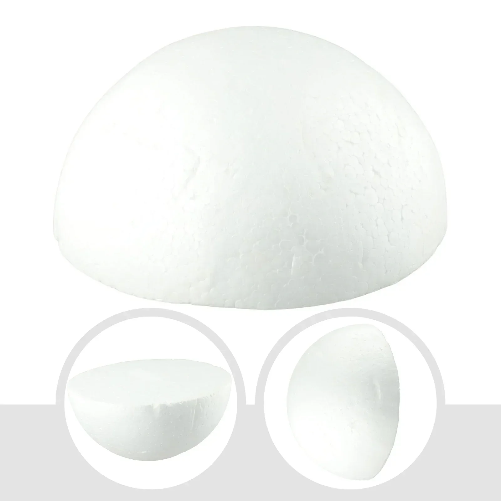 Bola de espuma de poliestireno semiredonda sólido para decoración de fiestas de Navidad, esferas de boda, manualidades, manualidades, 1 piezas, 15/18/20/25cm