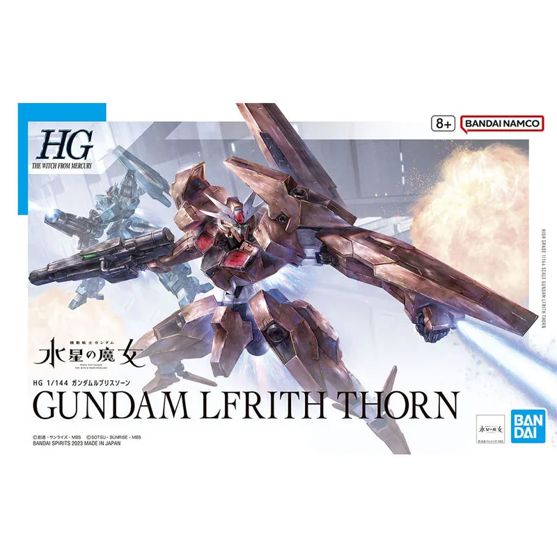 Bandai-Kit de modelo de figura de acción de Gundam, HG 1/144 de Mercury Gundam, modelo de colección Lfrith Thorn, juguetes para niños