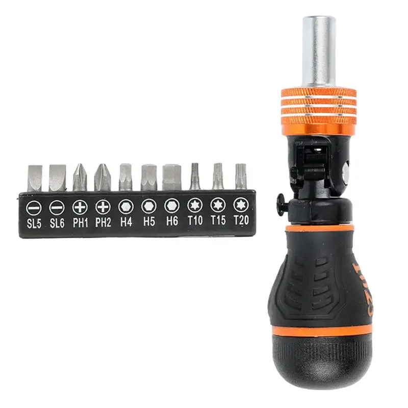 Professional Screwdriver Set Heavy Duty Screw Driver With 10 Heads Easy Changeable Portable Tool Set Multifunctional Household