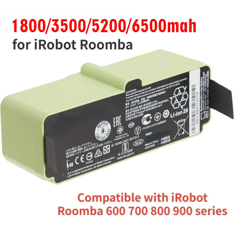 

14.4V Li Ion Battery For IRobot Roomba Cleaner 900 800 700 600 Series 960 980 981 965 895 890 860 695 692 690 680 675