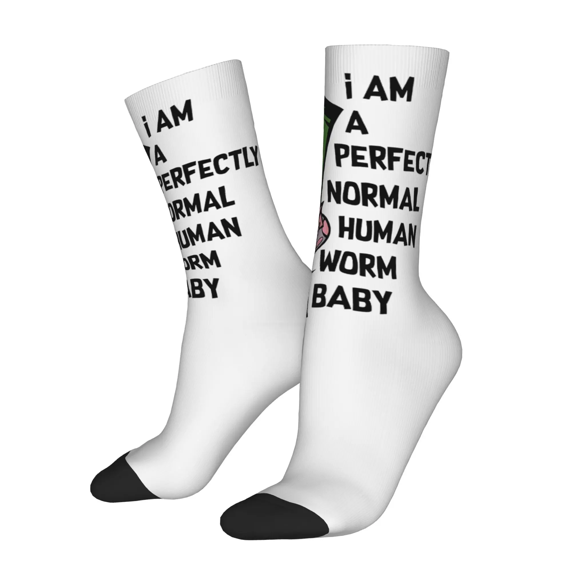 Funny Cute Invader Zim Basketball Socks  Polyester Long Socks for Unisex Non-slip