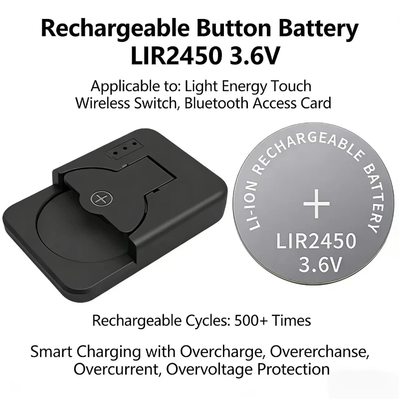 

1-10PCS 3.6V LIR2450 Rechargeable Lithium Ion Battery Replacement for CR2450 for Digital Camera Remote Control Clocks