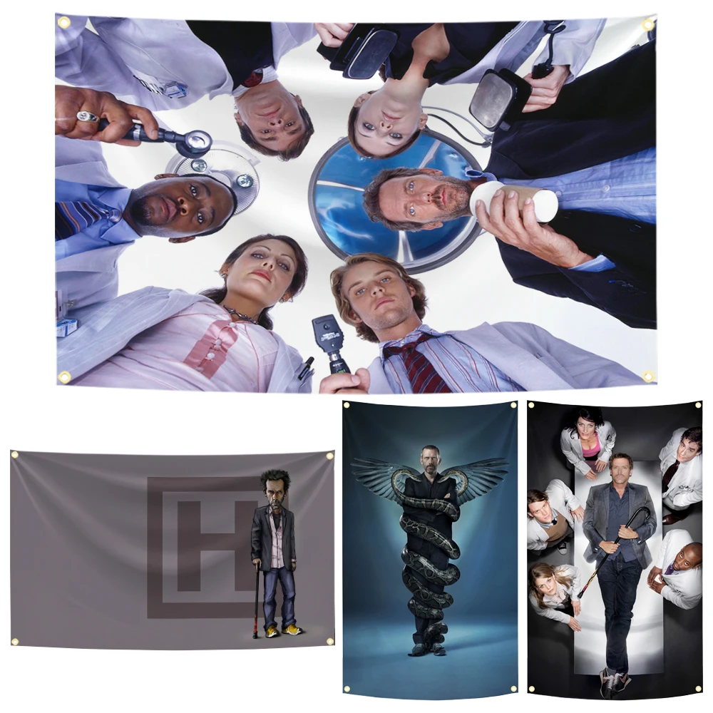 90x150cm House The Doctor Flag Tapestry Classic TV Home Decor Hanging Coverings For Bedroom Dorm Living  Background Cloth Gift