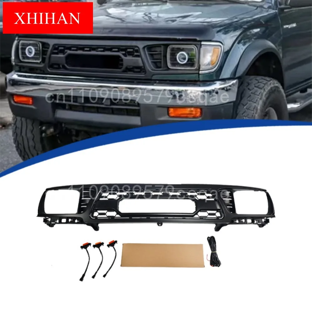 

С/светкой/зелем для TOYOTA TACOMA 1995-1997 TRD стиль, решетка переднего бампера автомобиля, центральная панель, Стайлинг, верхняя решетка