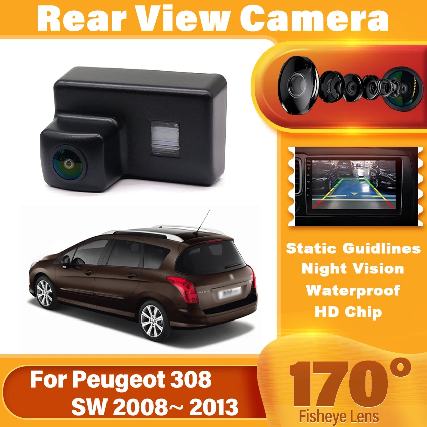 

Новый ! Автомобильная камера заднего вида для Peugeot 308 SW 2008 2009 2010 2011 2012 2013 CCD HD камера заднего вида, камера номерного знака