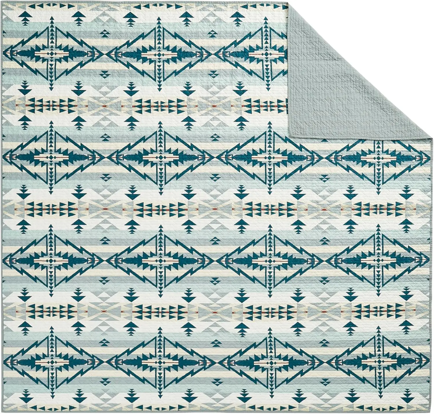 Pendleton Trapper Peak Coverlet Set, Southwestern Print, 100% Cotton, Lightweight And Soft, Reversible, Includes Shams, Machine